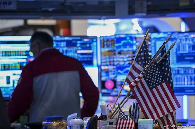 Beursvloer tijdens de handel op Wall Street